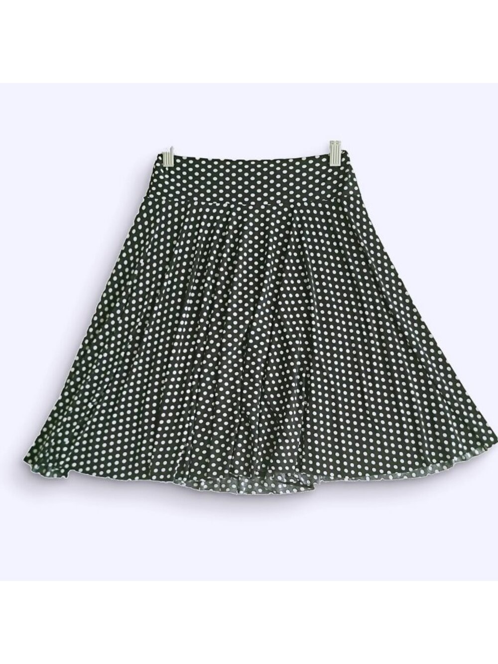 Polka Dot Ruched Summer Midi Skirt(S)